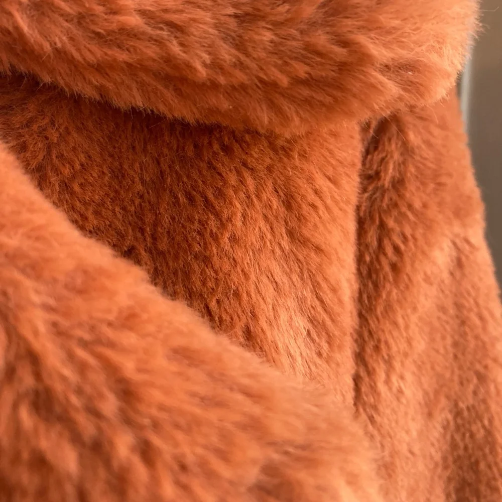 Women's Teddy Jacket in Rust Orange - Picture 4 of 11